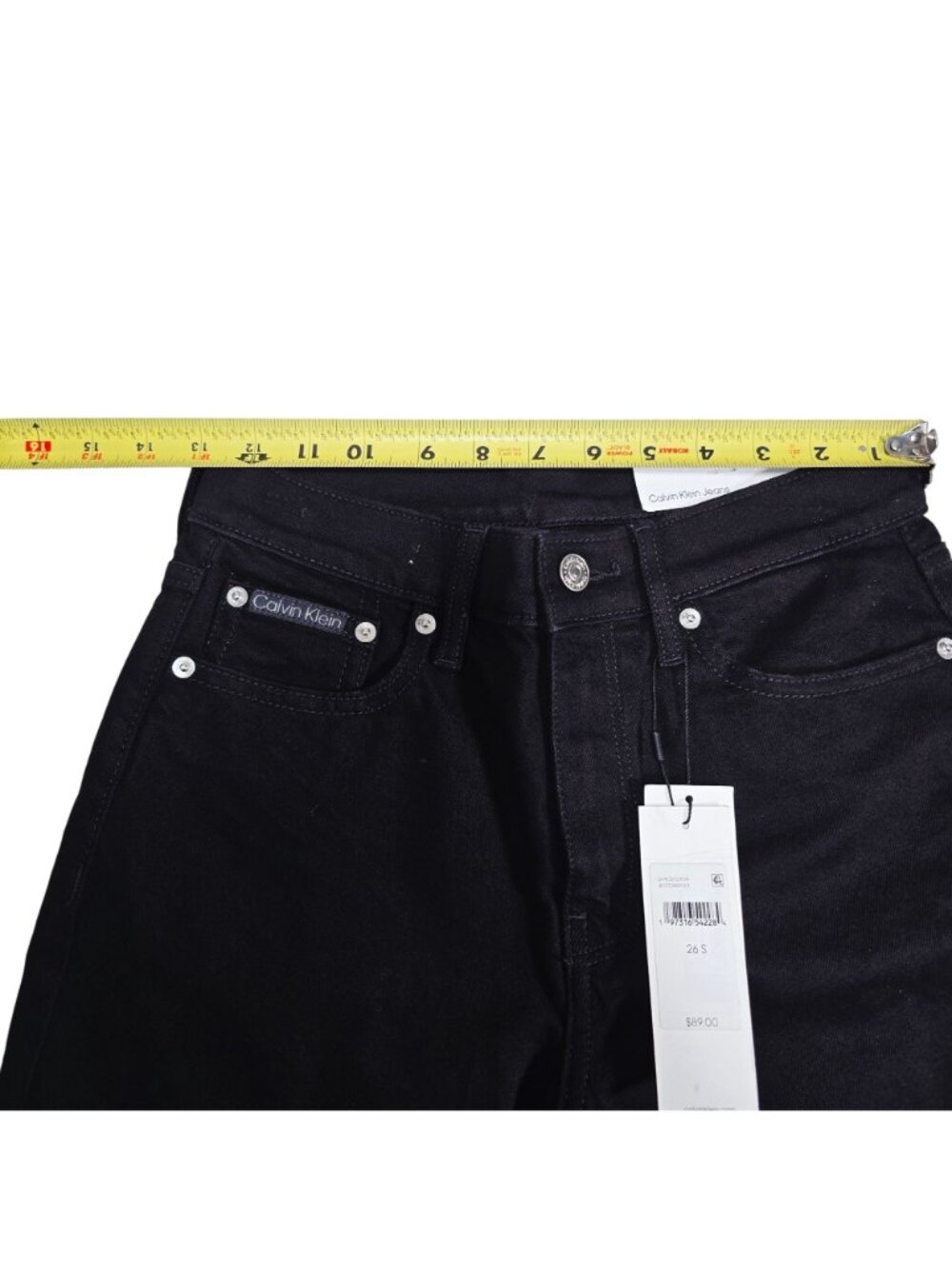 Calvin Klein Jeans Women’s W26 Short Original Straight Stretch Dark Wash NWT - Picture 9 of 10